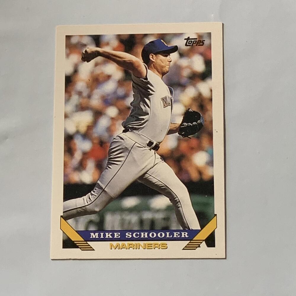1993 Topps Mike Schooler Mariners Baseball‎ Card #258